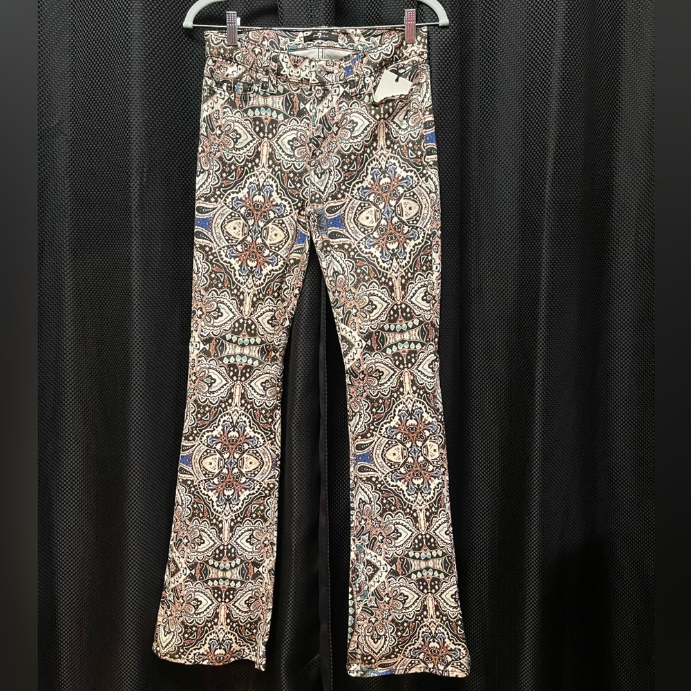 7 for all mankind high waist Aztec print pants